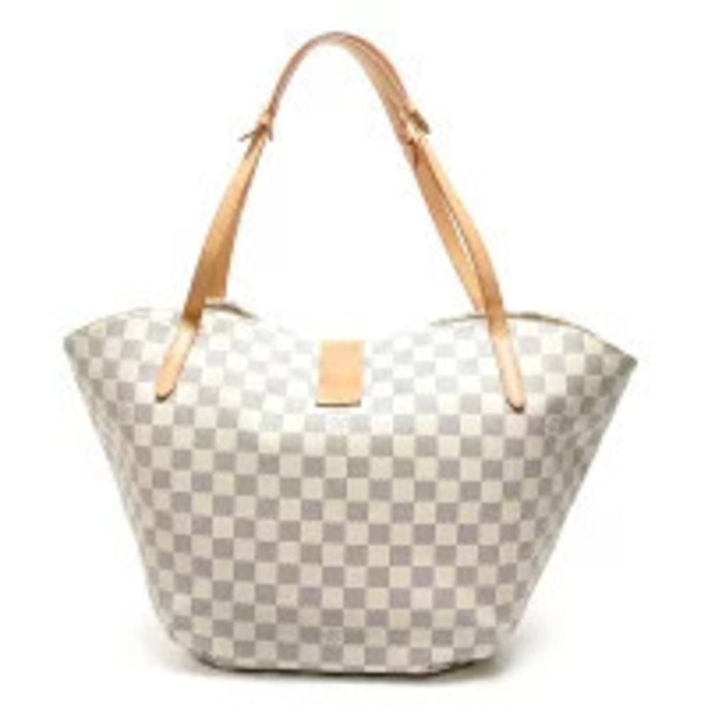 Louis Vuitton White Bag Tote White Damier Azur Salina